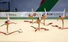Выступление сборной команды Азербайджана по художественной гимнастике